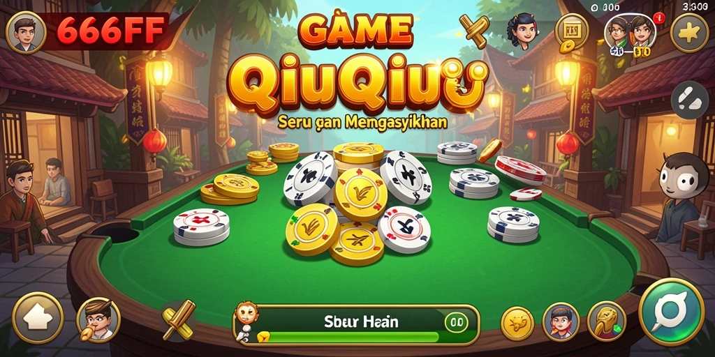 Tampilan gameplay QiuQiu yang menarik dan interaktif.