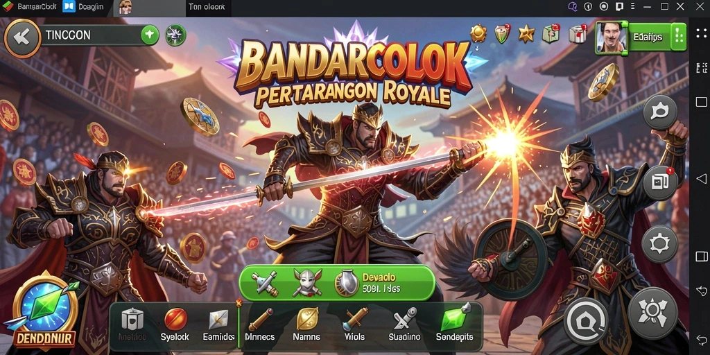 Gameplay mendebarkan di BANDARCOLOK dengan pertarungan antar pemain.