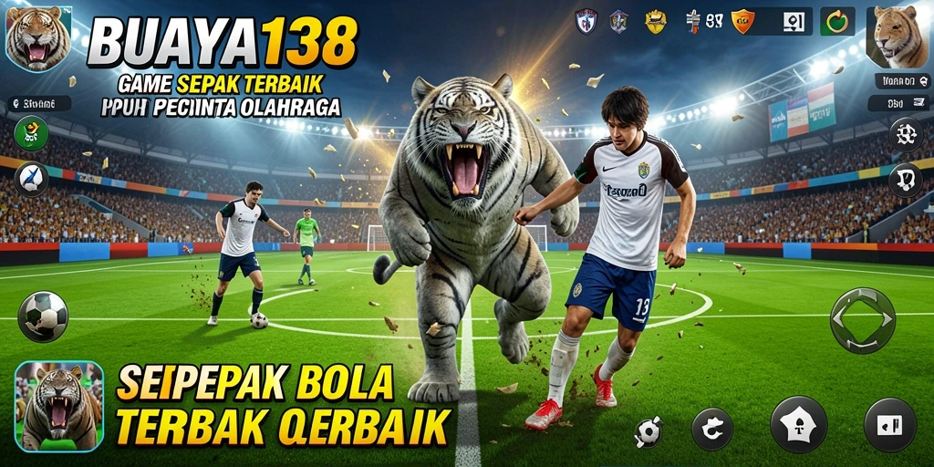 Tampilan gameplay sepak bola yang mendebarkan di BUAYA138.