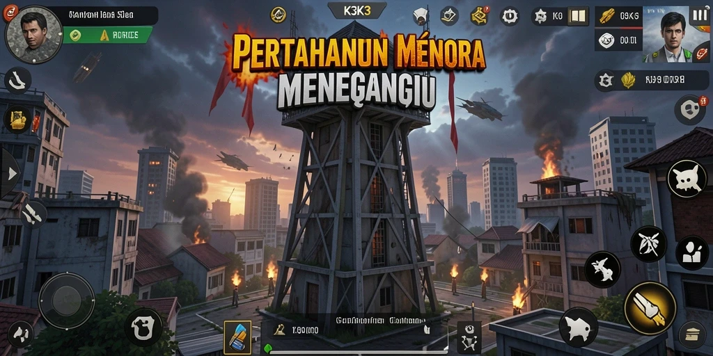 Menara yang strategis dan musuh yang menyerang di K3K3.