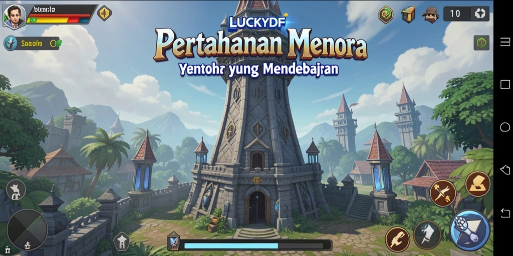 Tampilan gameplay LUCKYDF yang mendebarkan dan seru.