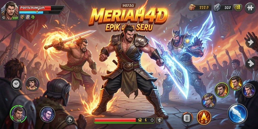 Tampilan seru pertarungan di game MERIAH4D.