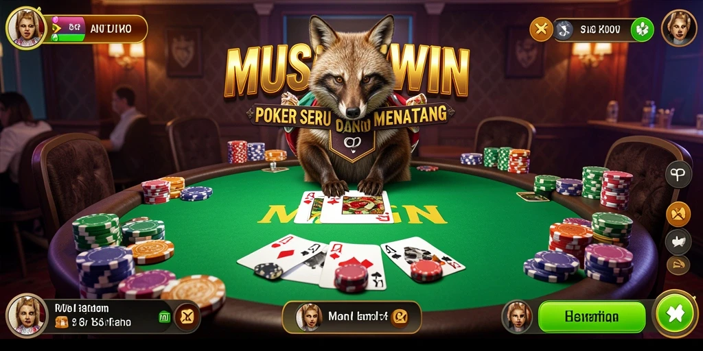 Tampilan screenshot MUSANGWIN yang menampilkan gameplay Poker yang seru.
