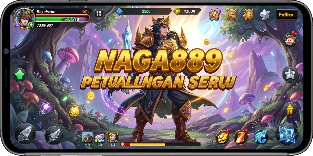 Tampilan gameplay yang menegangkan di dunia fantasi NAGA889.