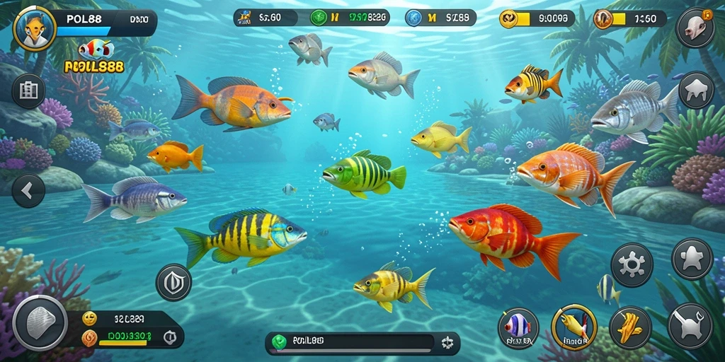 Tangkapan layar dari gameplay seru Tembak Ikan di POL88.