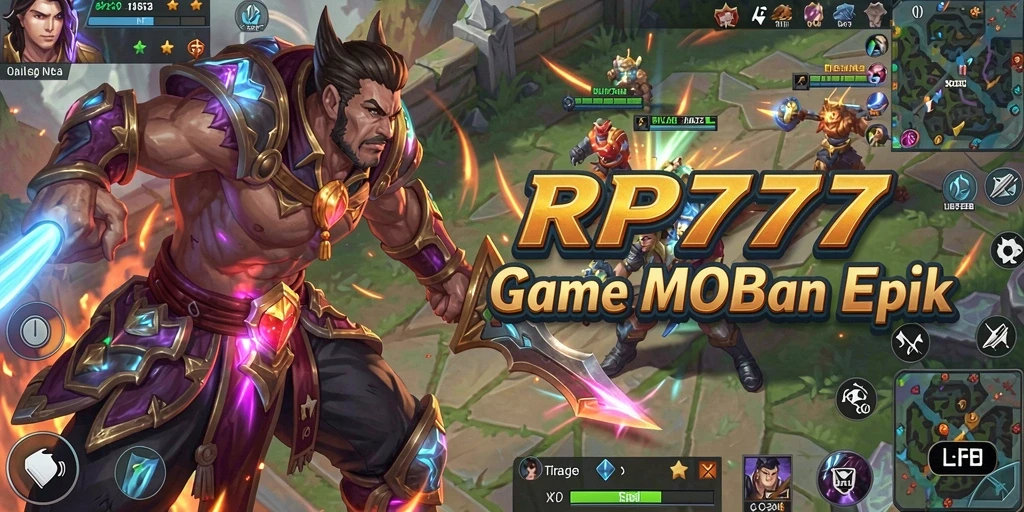 Tangkapan layar gameplay RP777 dengan aksi pertempuran seru.
