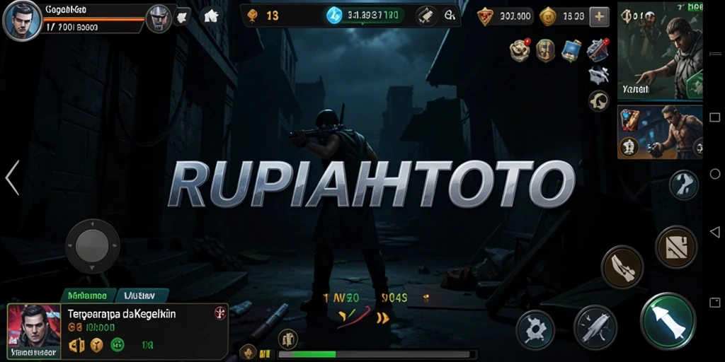 Screenshot menunjukkan suasana mencekam dalam gameplay RUPIAHTOTO.
