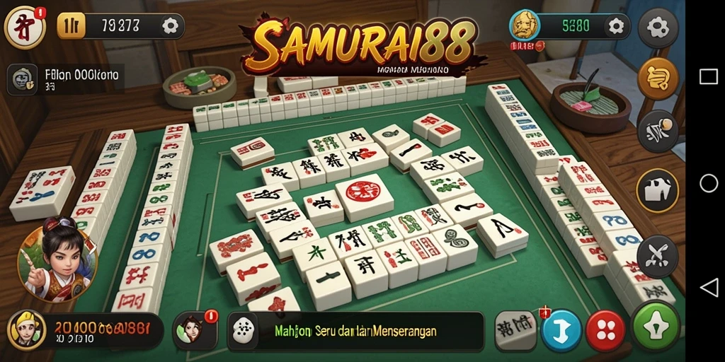 Tampilan gameplay menarik dari SAMURAI88 Mahjong