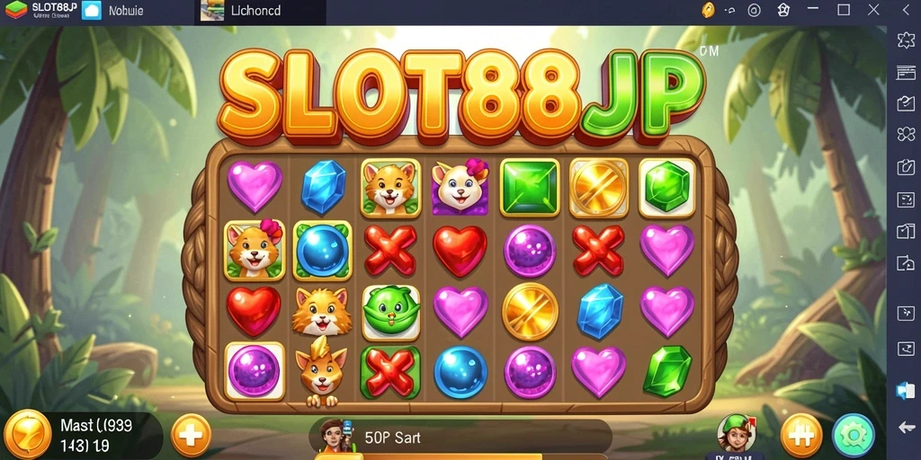 Tampilan gameplay menarik dari game Match-3 yang penuh warna.