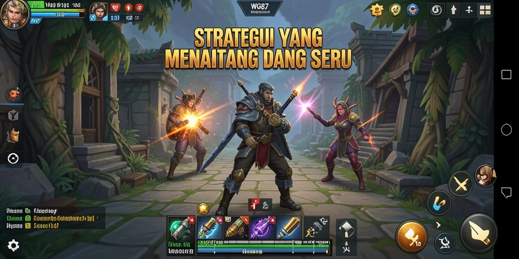 Tampilan seru gameplay strategi di WG87 dengan pertempuran mendebarkan.