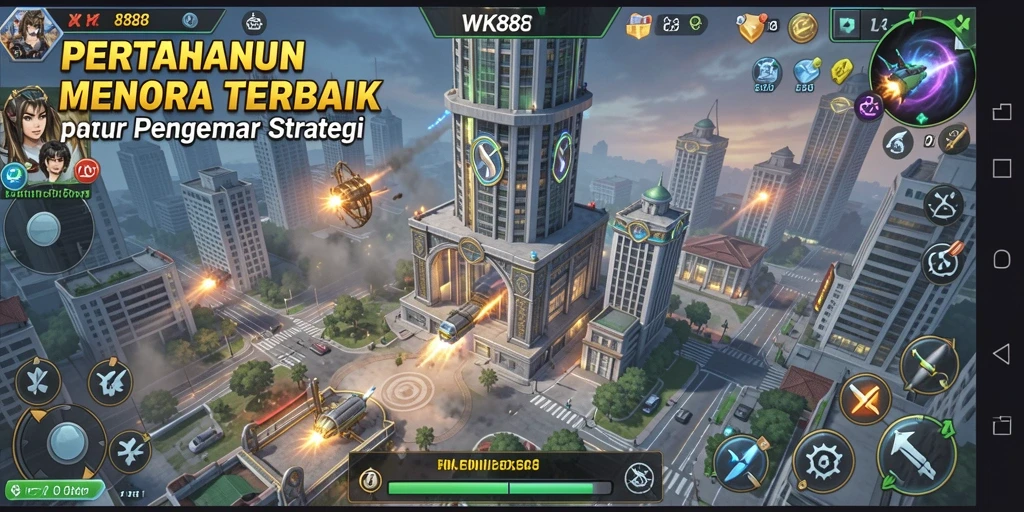 Screenshot gameplay Tower Defense yang menegangkan dari WK888.