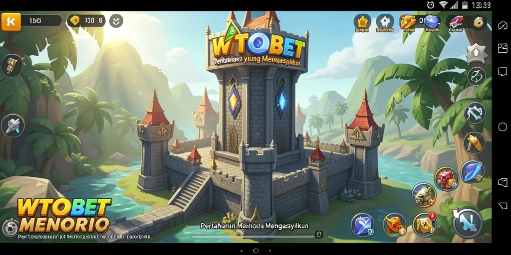 Screenshot menampilkan gameplay seru dalam WTOBET dengan menara yang siap bertahan.