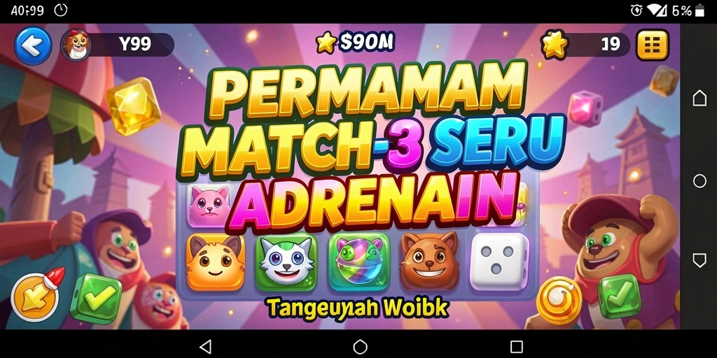Gameplay seru Y89 dengan grafis menarik di layar.