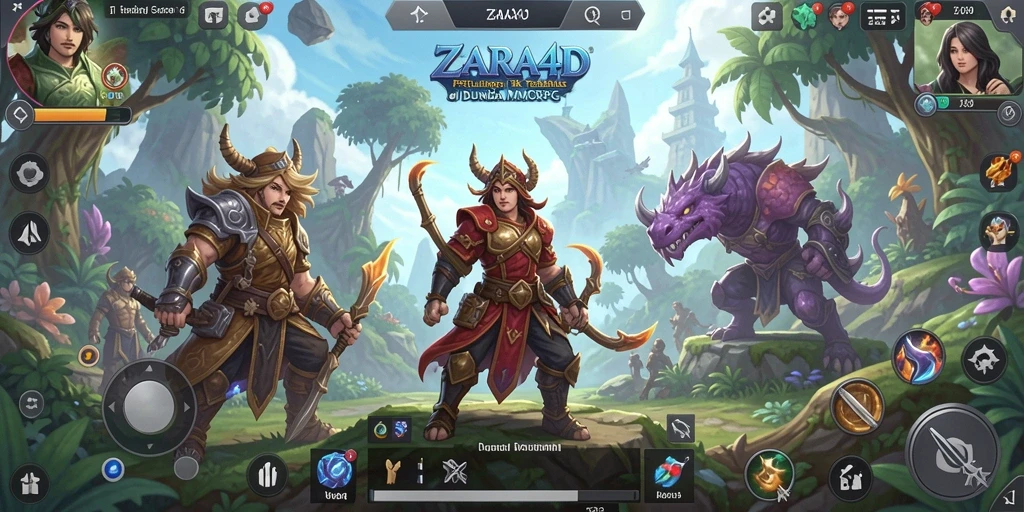 Tangkapan layar menampilkan aksi seru dalam permainan MMORPG ZARA4D.